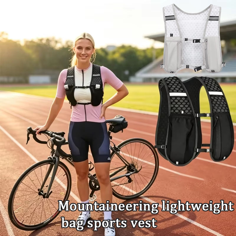 Hydration Vest - 1-4 ชิ้น เสื้อกั๊กน้ำหนักเบาสำหรับกิจกรรมกลางแจ้ง เหมาะสำหรับเดินป่า วิ่ง ปั่นจักรยาน
