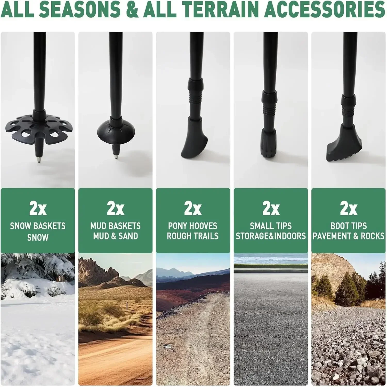 ชุดไม้เท้าเดินป่าแบบพับได้ 2 ช - Trekking Pole Carbon บทวิจารณ์และราคา