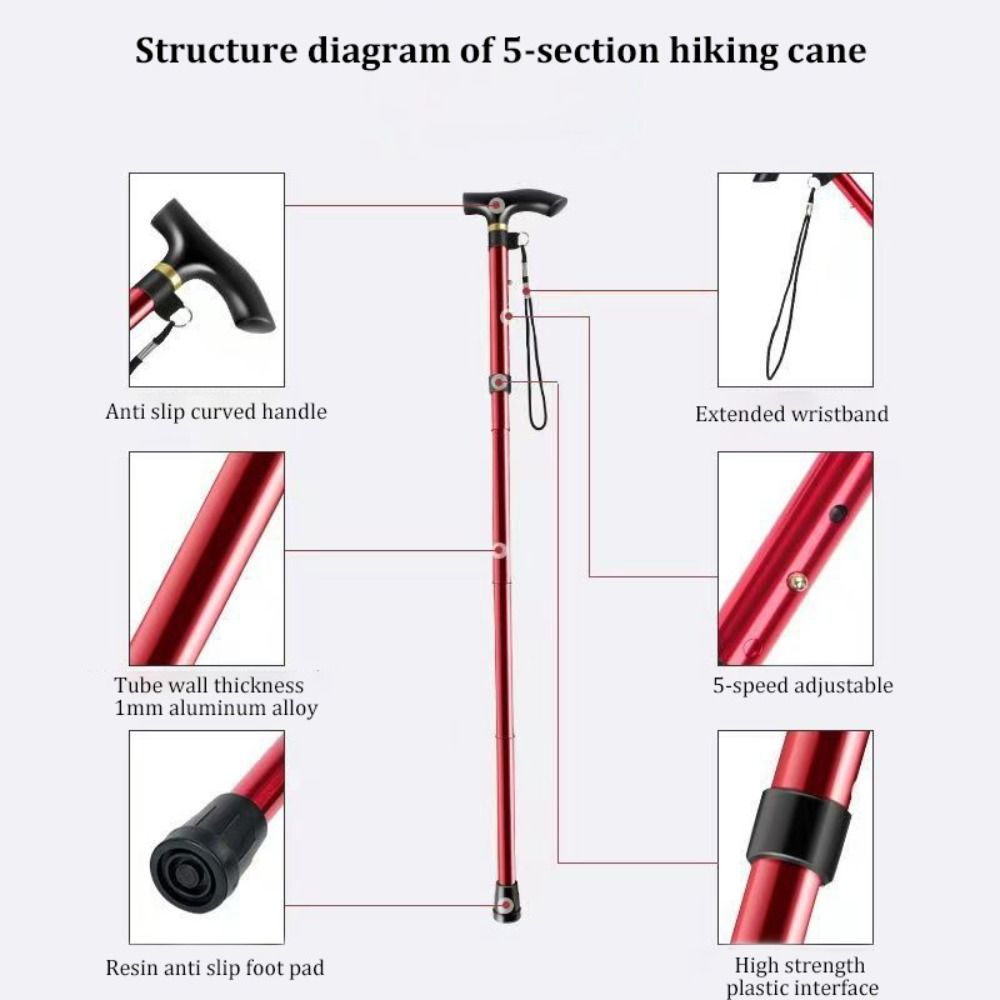 ไม้เท้าเดินป่าแบบยืดหดได้ น้ำห - Trekking Pole Carbon บทวิจารณ์และราคา