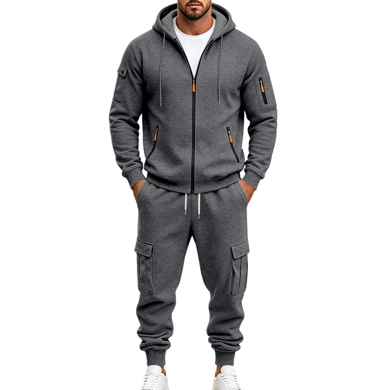 ชุดเซ็ตฮู้ดดี้ซิปเต็มตัวสำหรับ - Joggers Pants บทวิจารณ์และราคา